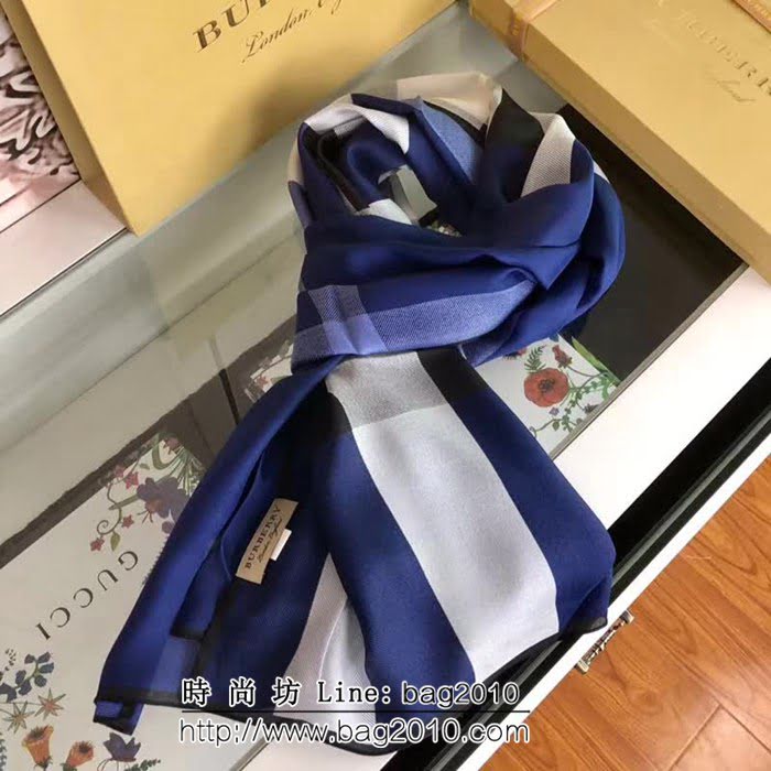 BURBERRY巴寶莉原單 獨家正品 皇室御用真絲圍巾  LLWJ6099